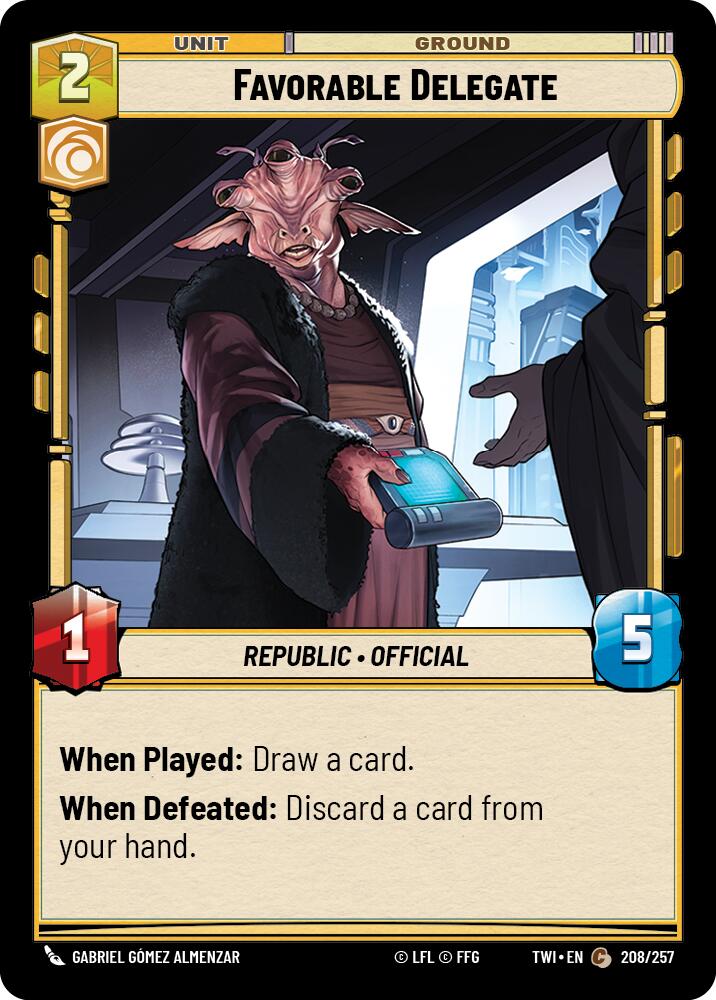 Favorable Delegate (208/257) (208/257) [Twilight of the Republic] | Eastridge Sports Cards & Games