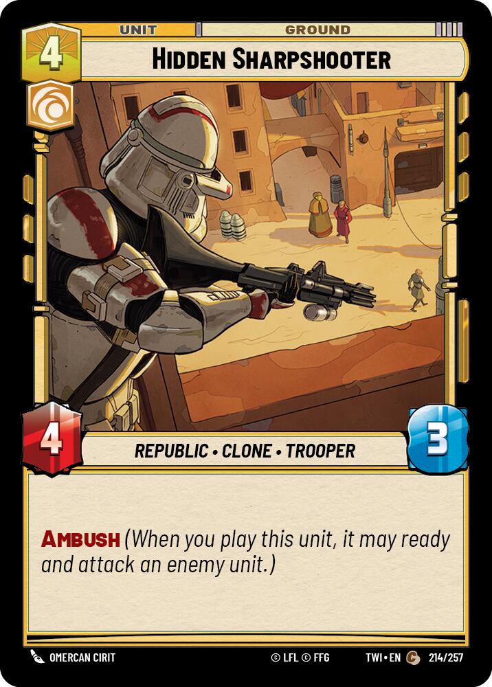 Hidden Sharpshooter (214/257) (214/257) [Twilight of the Republic] | Eastridge Sports Cards & Games