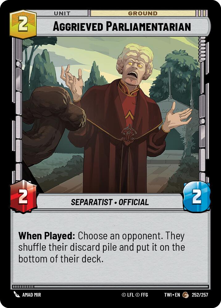 Aggrieved Parliamentarian (252/257) (252/257) [Twilight of the Republic] | Eastridge Sports Cards & Games