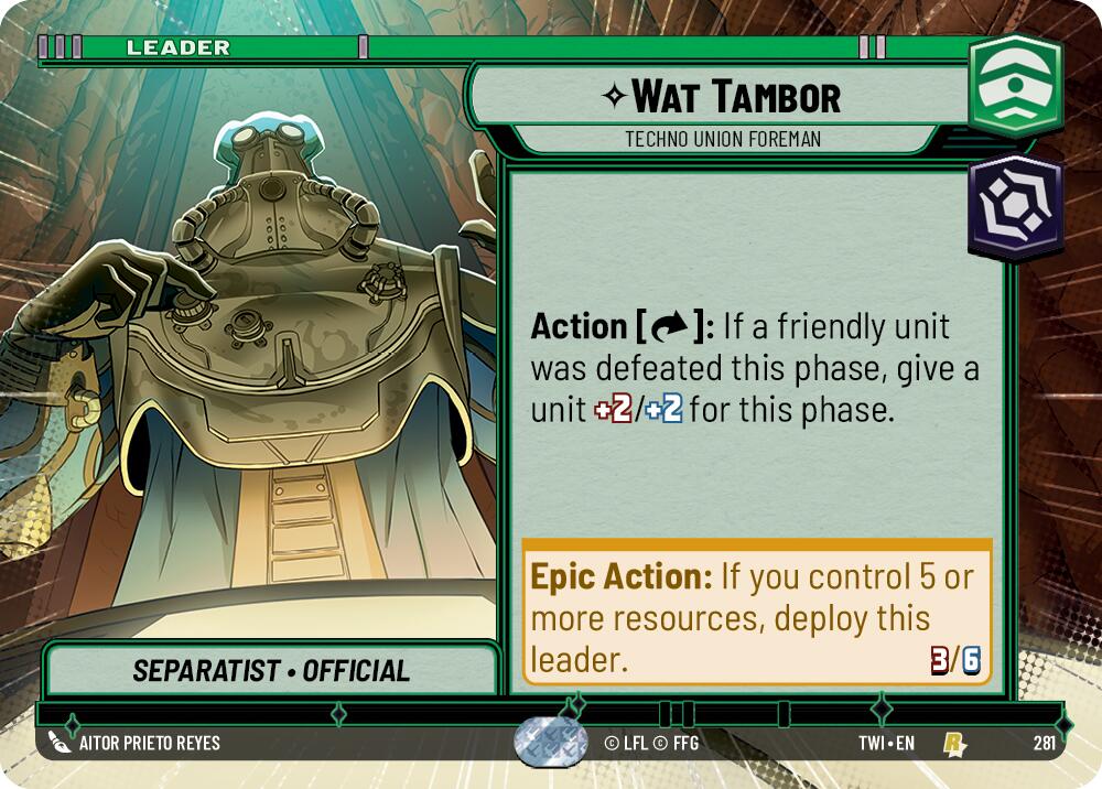 Wat Tambor - Techno Union Foreman (281) (Hyperspace) (281) [Twilight of the Republic] | Eastridge Sports Cards & Games
