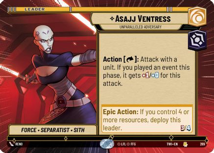 Asajj Ventress - Unparalleled Adversary (Hyperspace) (289) - Twilight of the Republic