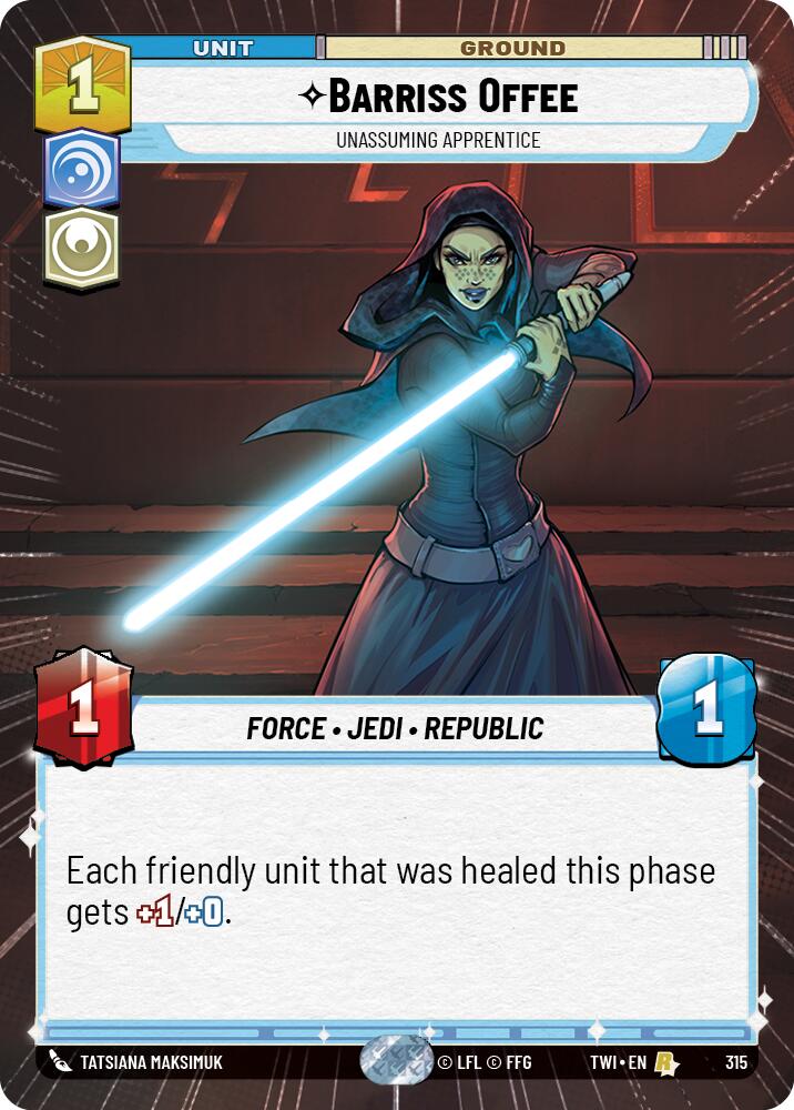 Barriss Offee - Unassuming Apprentice (315) (Hyperspace) (315) [Twilight of the Republic] | Eastridge Sports Cards & Games