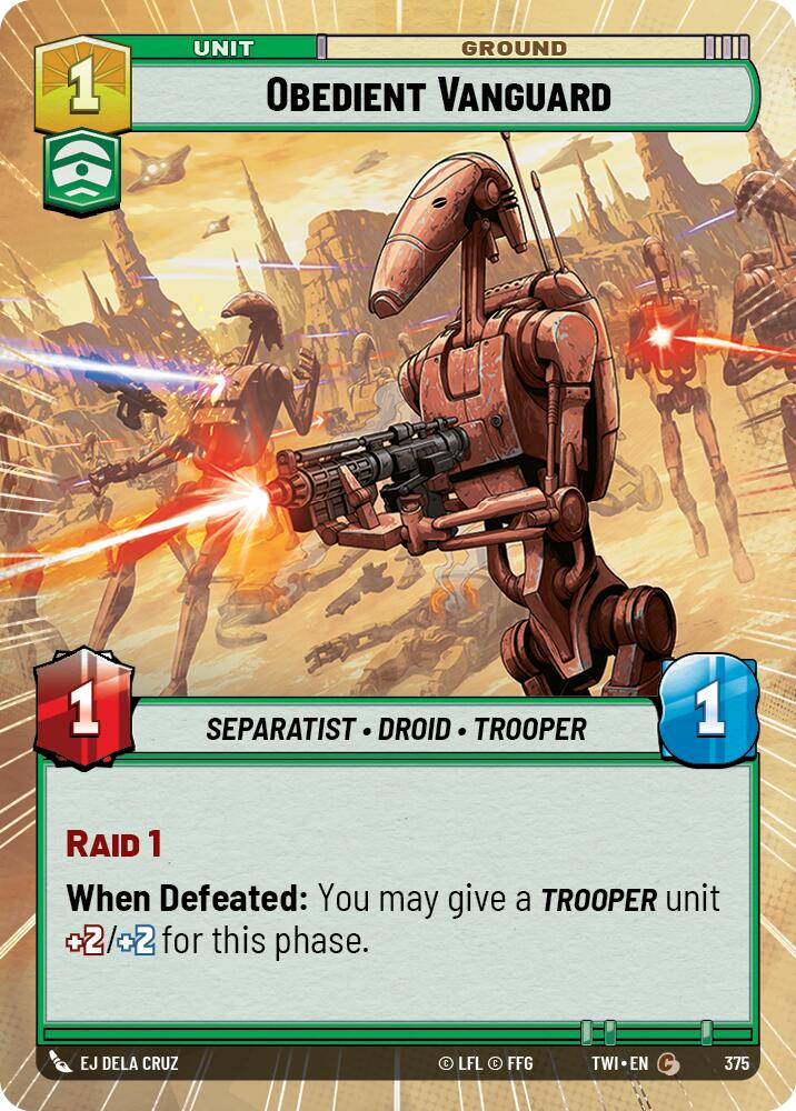 Obedient Vanguard (375) (Hyperspace) (375) [Twilight of the Republic] | Eastridge Sports Cards & Games