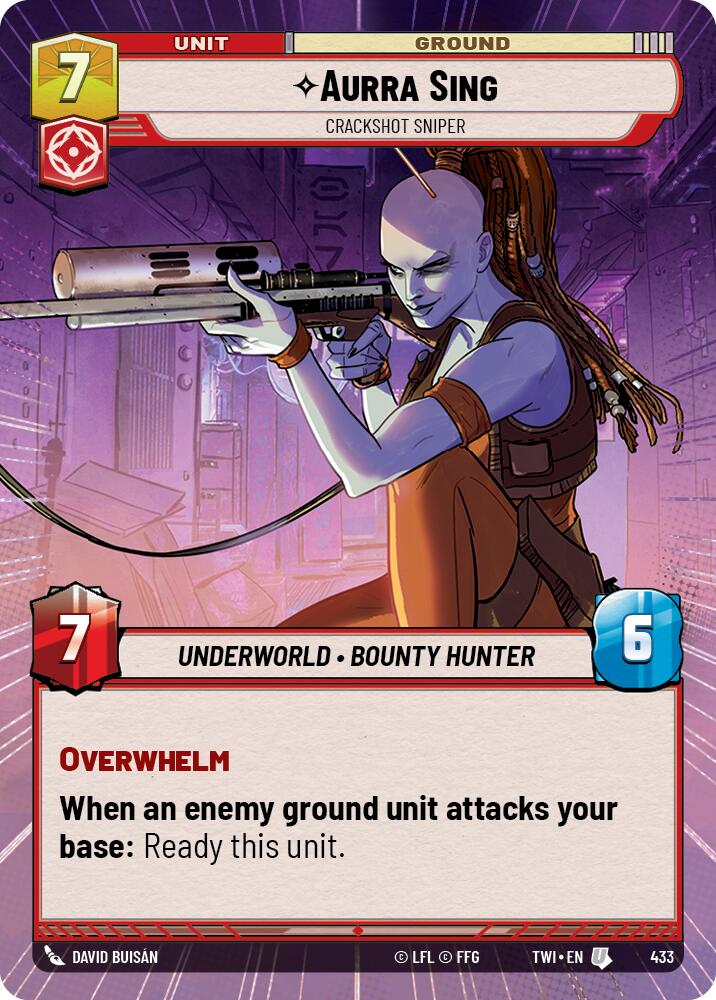 Aurra Sing - Crackshot Sniper (433) (Hyperspace) (433) [Twilight of the Republic] | Eastridge Sports Cards & Games