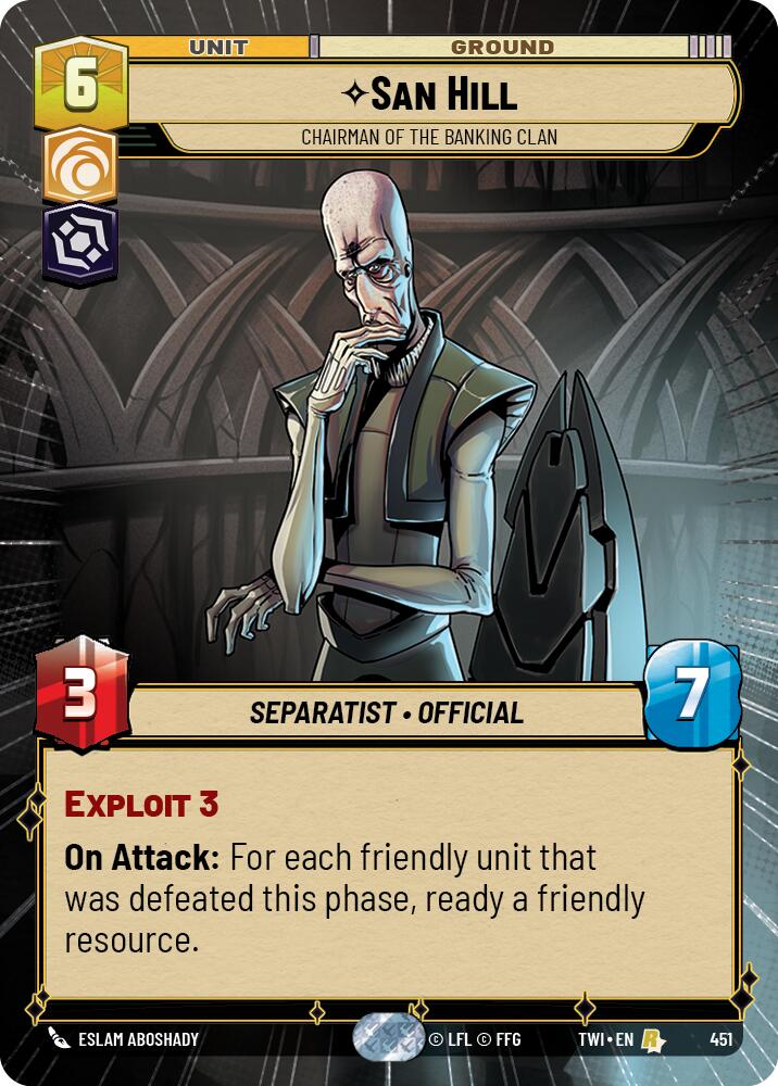 San Hill - Chairman of the Banking Clan (451) (Hyperspace) (451) [Twilight of the Republic] | Eastridge Sports Cards & Games