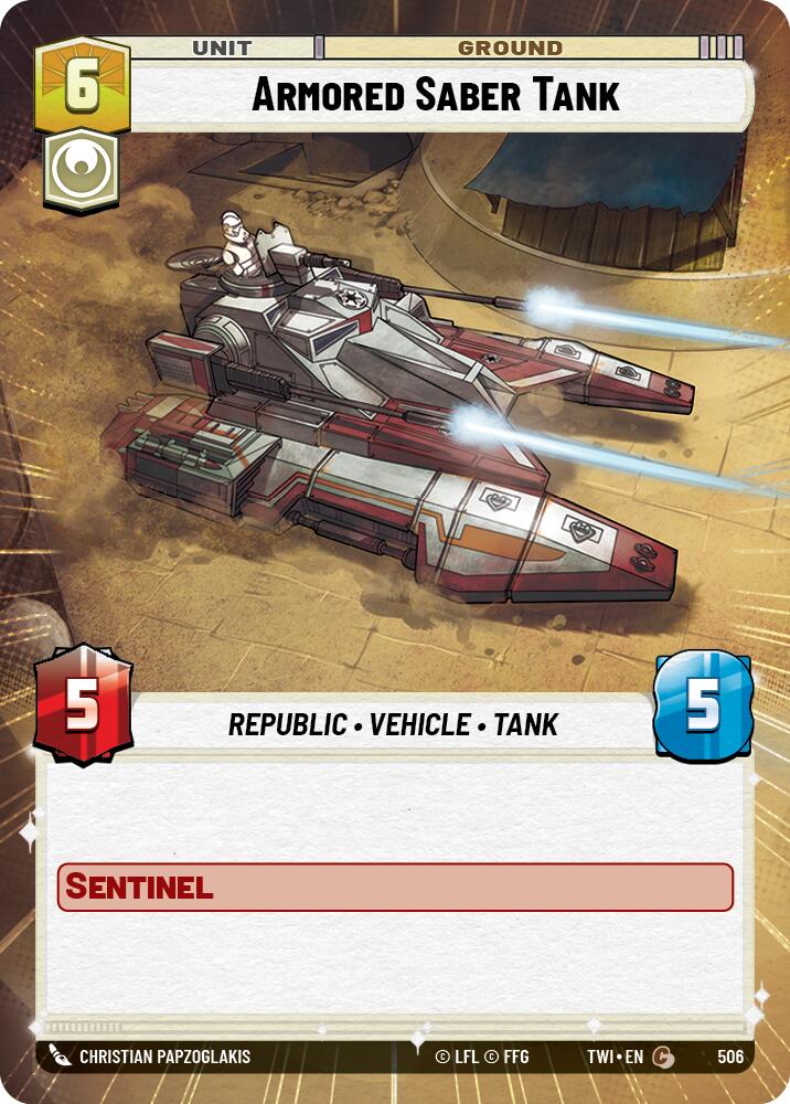 Armored Saber Tank (506) (Hyperspace) (506) [Twilight of the Republic] | Eastridge Sports Cards & Games