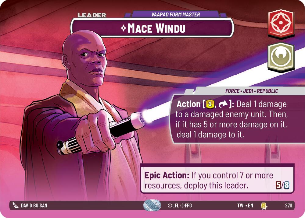 Mace Windu - Vaapad Form Master (270) (Showcase) (270) [Twilight of the Republic] | Eastridge Sports Cards & Games