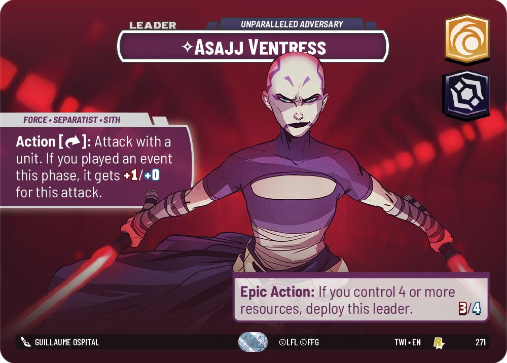 Asajj Ventress - Unparalleled Adversary (271) (Showcase) (271) [Twilight of the Republic] | Eastridge Sports Cards & Games
