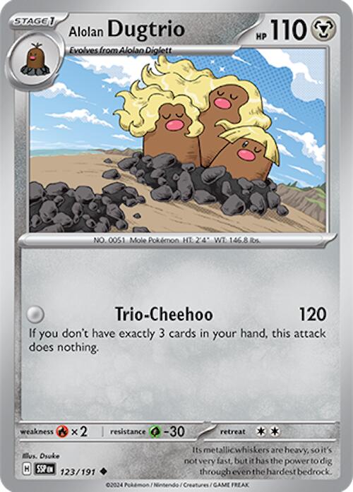 Alolan Dugtrio (123/191) [Scarlet & Violet: Surging Sparks] | Eastridge Sports Cards & Games