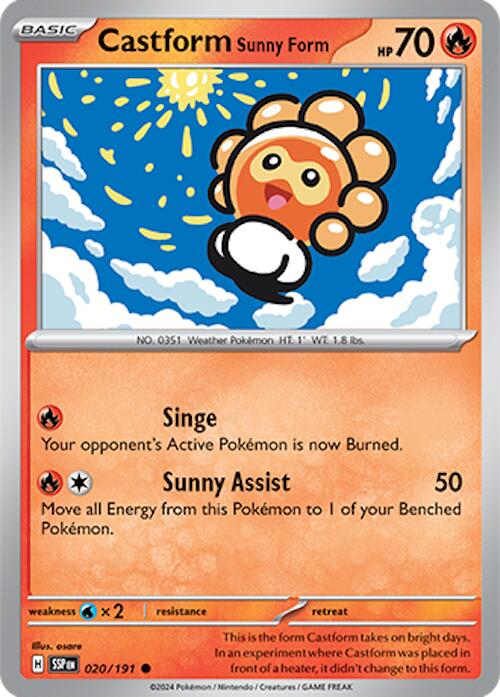 Castform Sunny Form (020/191) [Scarlet & Violet: Surging Sparks] | Eastridge Sports Cards & Games