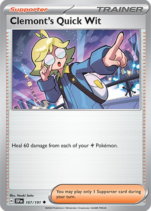 Clemont's Quick Wit (167/191) [Scarlet & Violet: Surging Sparks] | Eastridge Sports Cards & Games