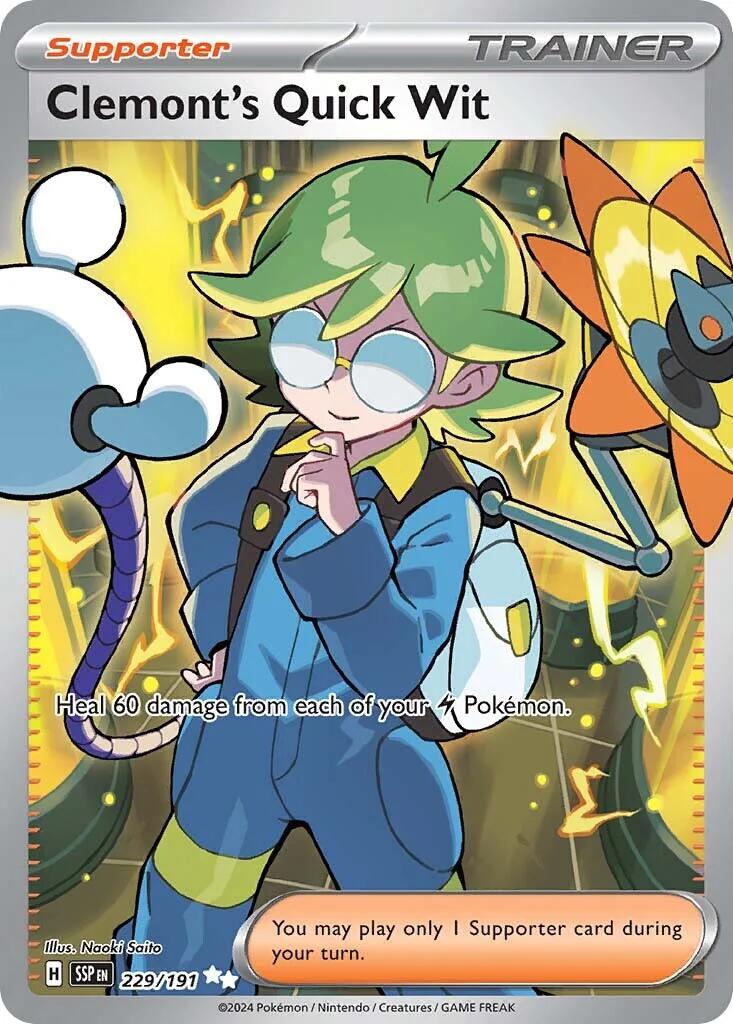 Clemont's Quick Wit (229/191) [Scarlet & Violet: Surging Sparks] | Eastridge Sports Cards & Games