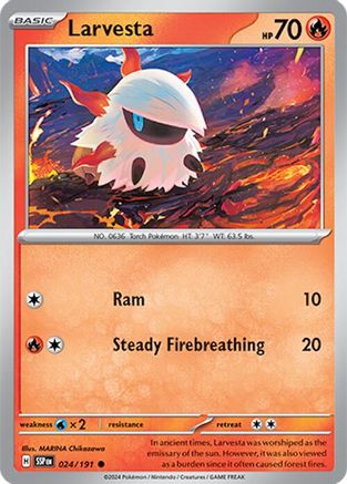 Larvesta (024/191) [Scarlet & Violet: Surging Sparks] | Eastridge Sports Cards & Games