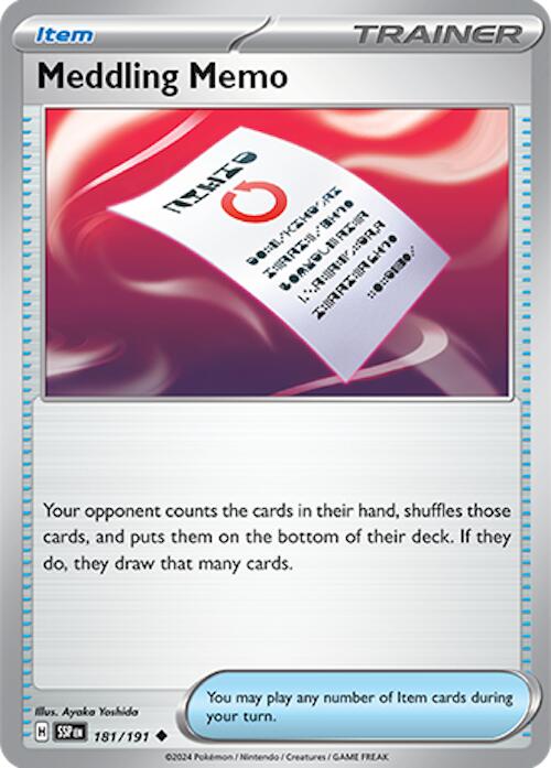 Meddling Memo (181/191) [Scarlet & Violet: Surging Sparks] | Eastridge Sports Cards & Games