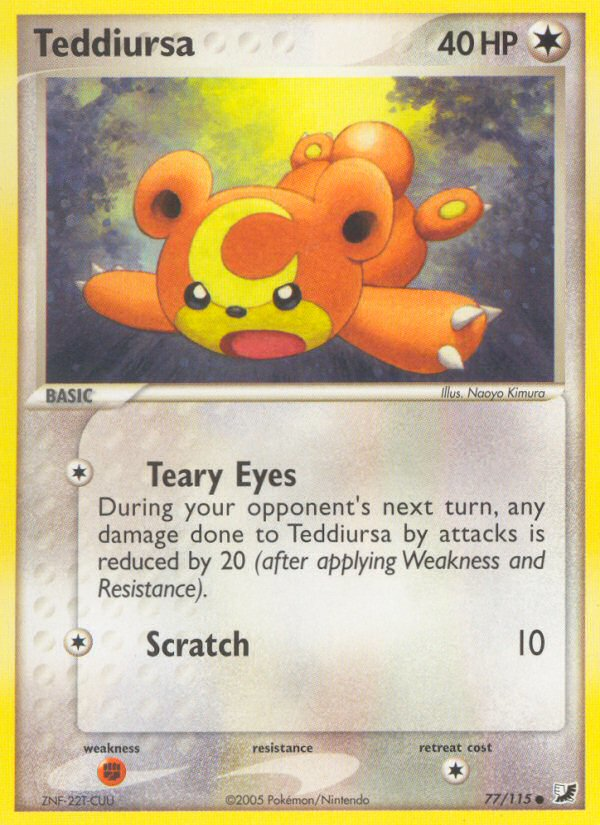 Teddiursa (77/115) [EX: Unseen Forces] | Eastridge Sports Cards & Games