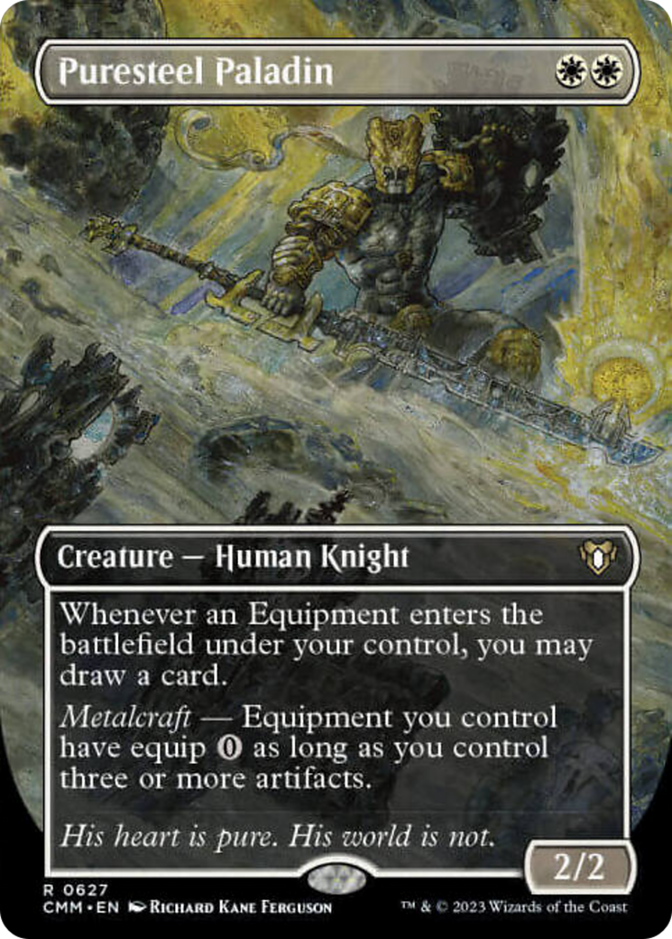 Puresteel Paladin (Borderless Alternate Art) [Commander Masters] | Eastridge Sports Cards & Games