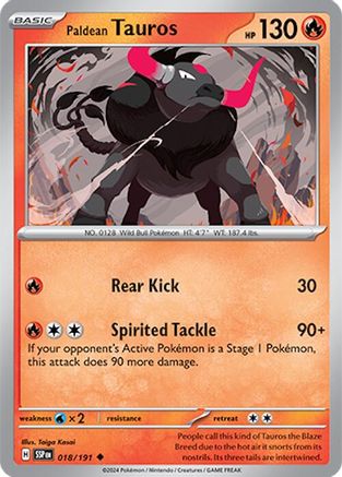 Paldean Tauros (018/191) [Scarlet & Violet: Surging Sparks] | Eastridge Sports Cards & Games
