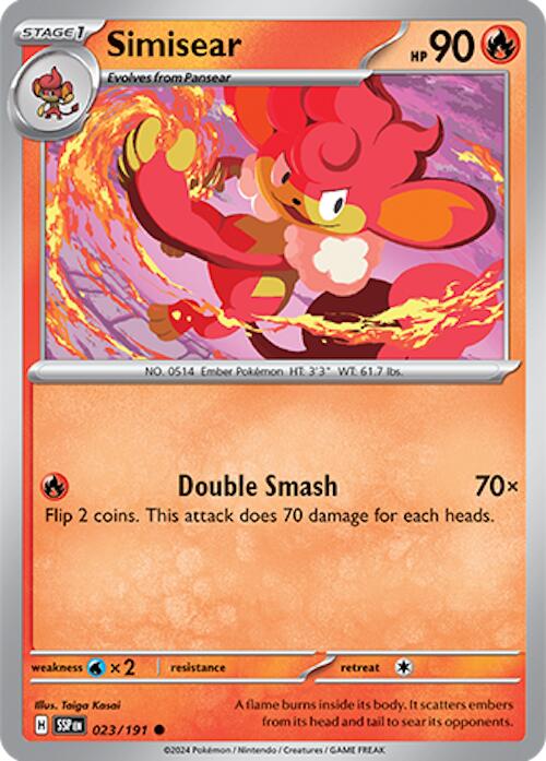 Simisear (023/191) [Scarlet & Violet: Surging Sparks] | Eastridge Sports Cards & Games