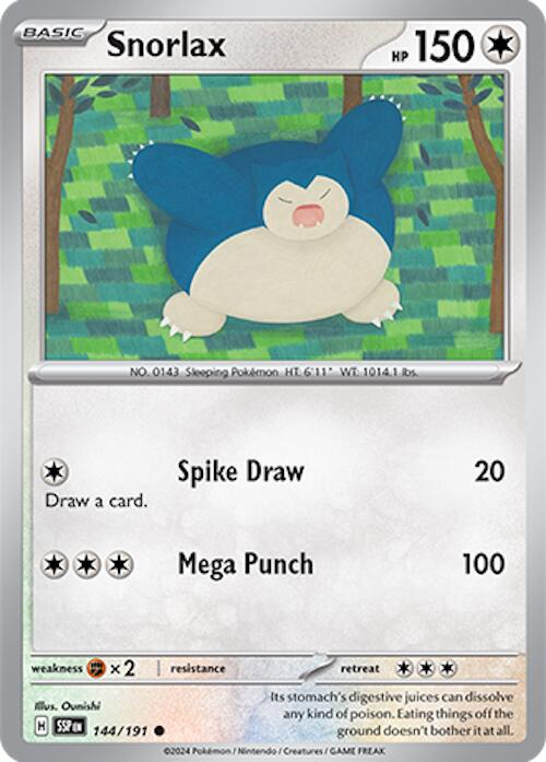 Snorlax (144/191) [Scarlet & Violet: Surging Sparks] | Eastridge Sports Cards & Games