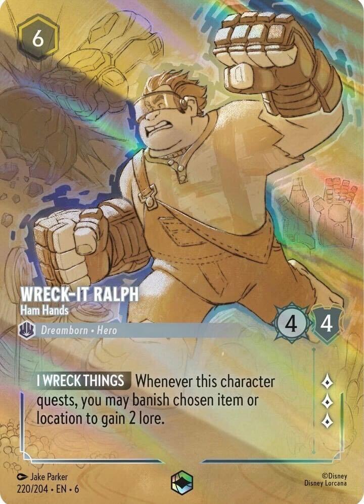 Wreck-It Ralph - Ham Hands (Enchanted) (220/204) [Azurite Sea] | Eastridge Sports Cards & Games