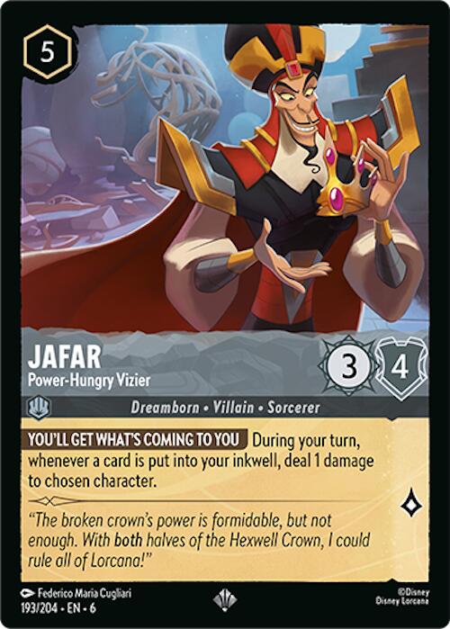 Jafar - Power-Hungry Vizier (193/204) [Azurite Sea] | Eastridge Sports Cards & Games