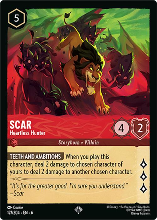Scar - Heartless Hunter (127/204) [Azurite Sea] | Eastridge Sports Cards & Games
