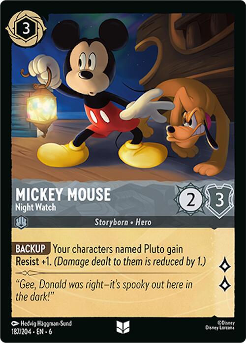 Mickey Mouse - Night Watch (187/204) [Azurite Sea] | Eastridge Sports Cards & Games