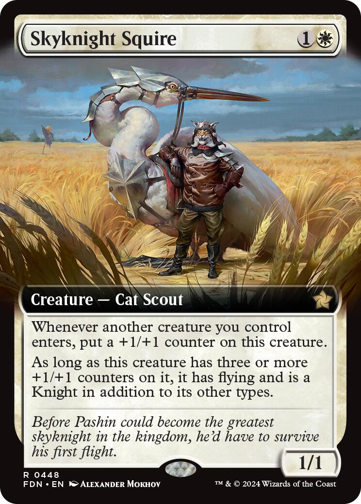 Skyknight Squire (Extended Art) [Foundations] | Eastridge Sports Cards & Games