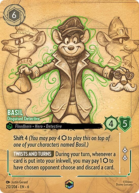 Basil - Disguised Detective (Enchanted) (212/204) [Azurite Sea] | Eastridge Sports Cards & Games
