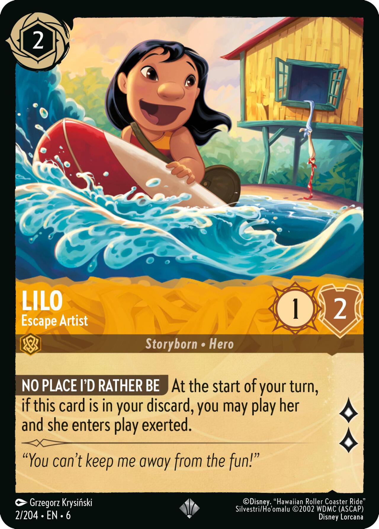 Lilo - Escape Artist (2/204) [Azurite Sea] | Eastridge Sports Cards & Games