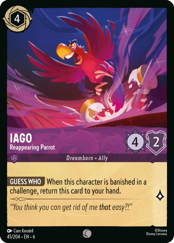 Iago - Reappearing Parrot (45/204) [Azurite Sea] | Eastridge Sports Cards & Games