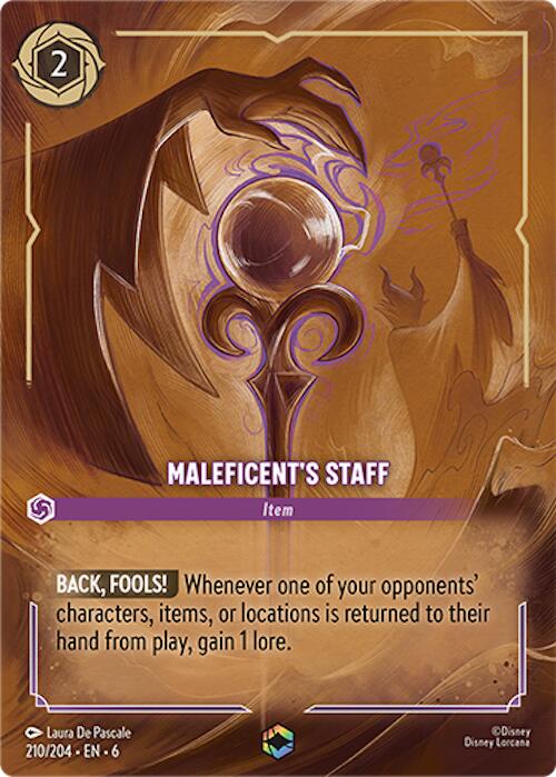 Maleficent's Staff (Enchanted) (210/204) [Azurite Sea] | Eastridge Sports Cards & Games