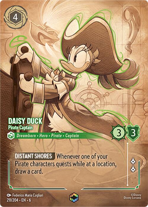 Daisy Duck - Pirate Captain (Enchanted) (211/204) [Azurite Sea] | Eastridge Sports Cards & Games