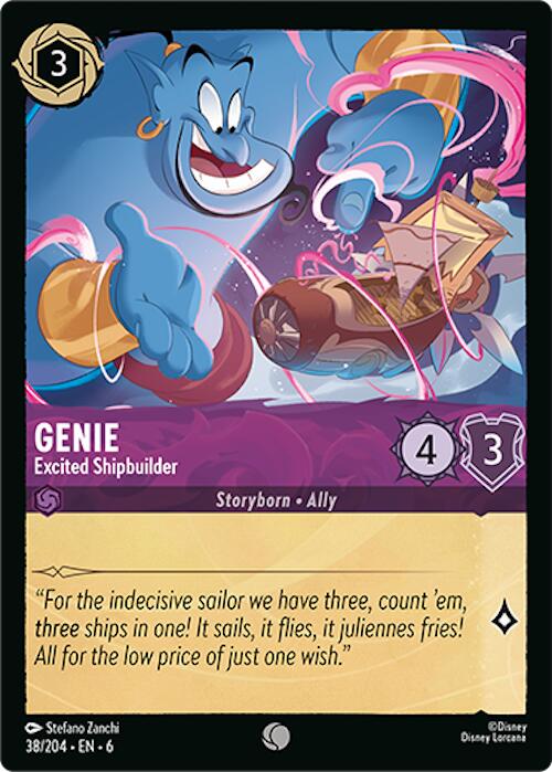 Genie - Excited Shipbuilder (38/204) [Azurite Sea] | Eastridge Sports Cards & Games