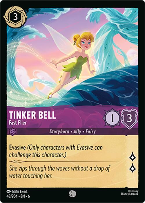 Tinker Bell - Fast Flier (43/204) [Azurite Sea] | Eastridge Sports Cards & Games