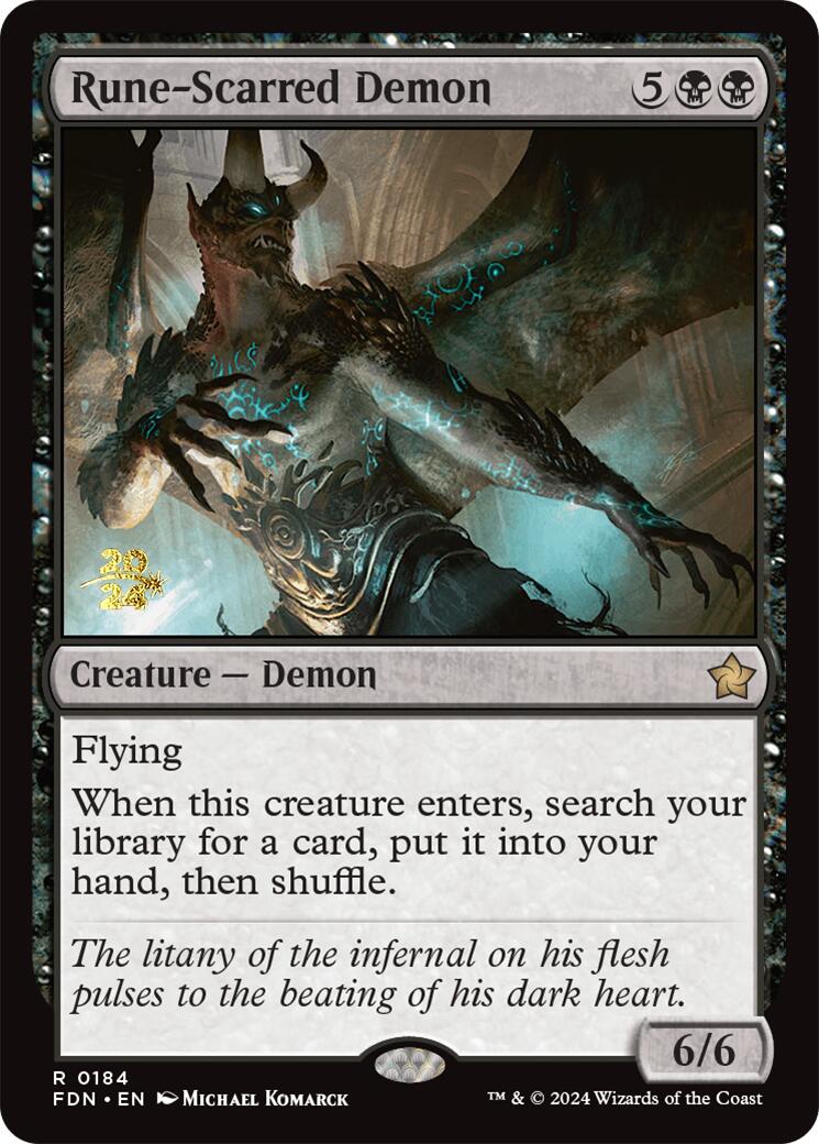 Rune-Scarred Demon [Foundations Prerelease Promos] | Eastridge Sports Cards & Games