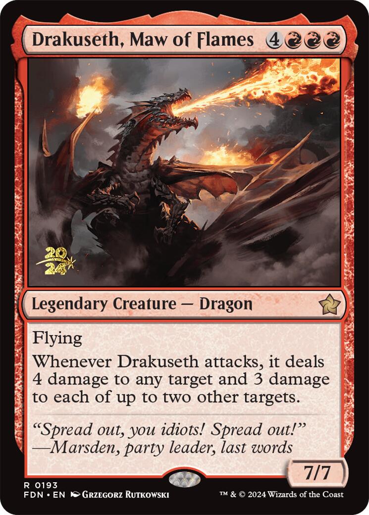 Drakuseth, Maw of Flames [Foundations Prerelease Promos] | Eastridge Sports Cards & Games