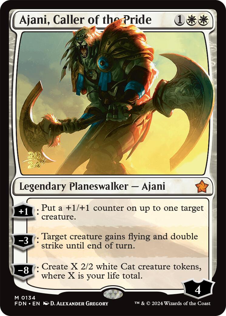 Ajani, Caller of the Pride [Foundations Prerelease Promos] | Eastridge Sports Cards & Games