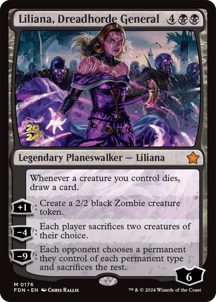 Liliana, Dreadhorde General [Foundations Prerelease Promos] | Eastridge Sports Cards & Games