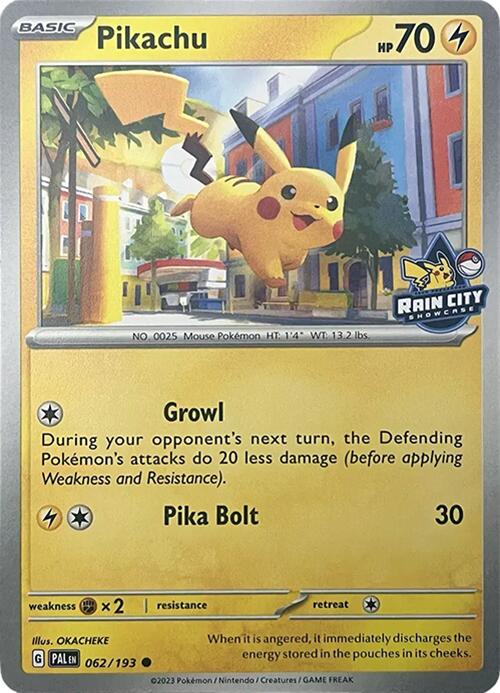 Pikachu (062/193) (Rain City Showcase) [Miscellaneous Cards] | Eastridge Sports Cards & Games