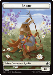 Rabbit // Soldier Double-Sided Token [Foundations Tokens] | Eastridge Sports Cards & Games