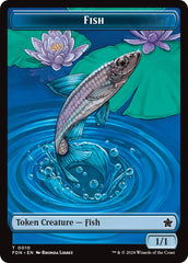 Faerie // Fish Doubled-Sided Token [Foundations Tokens] | Eastridge Sports Cards & Games