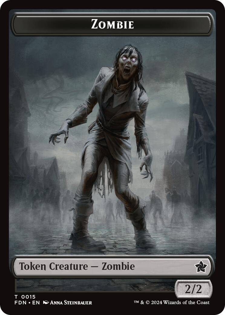 Goblin // Zombie Doubled-Sided Token [Foundations Tokens] | Eastridge Sports Cards & Games