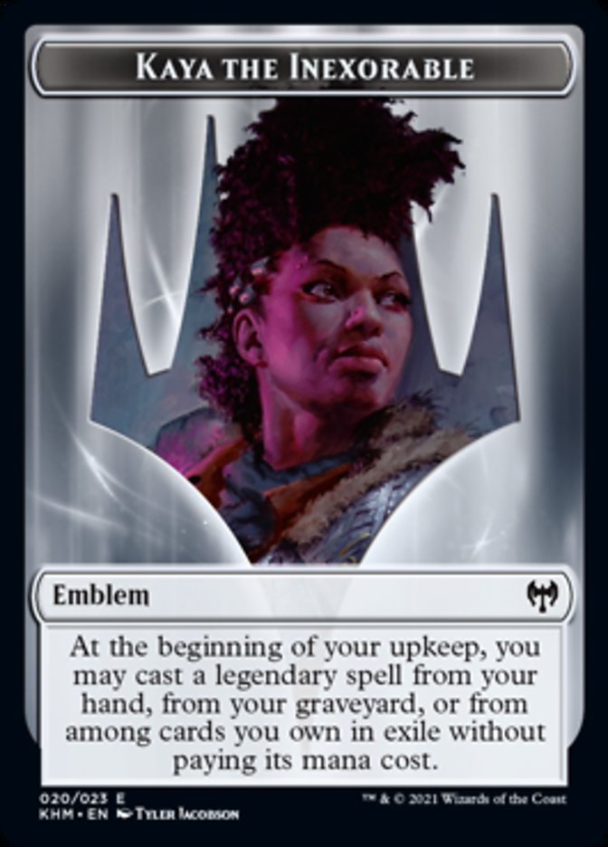 Kaya the Inexorable Emblem [Kaldheim Tokens] | Eastridge Sports Cards & Games