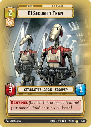 B1 Security Team (11/20) - Twilight of the Republic Weekly Play Promos