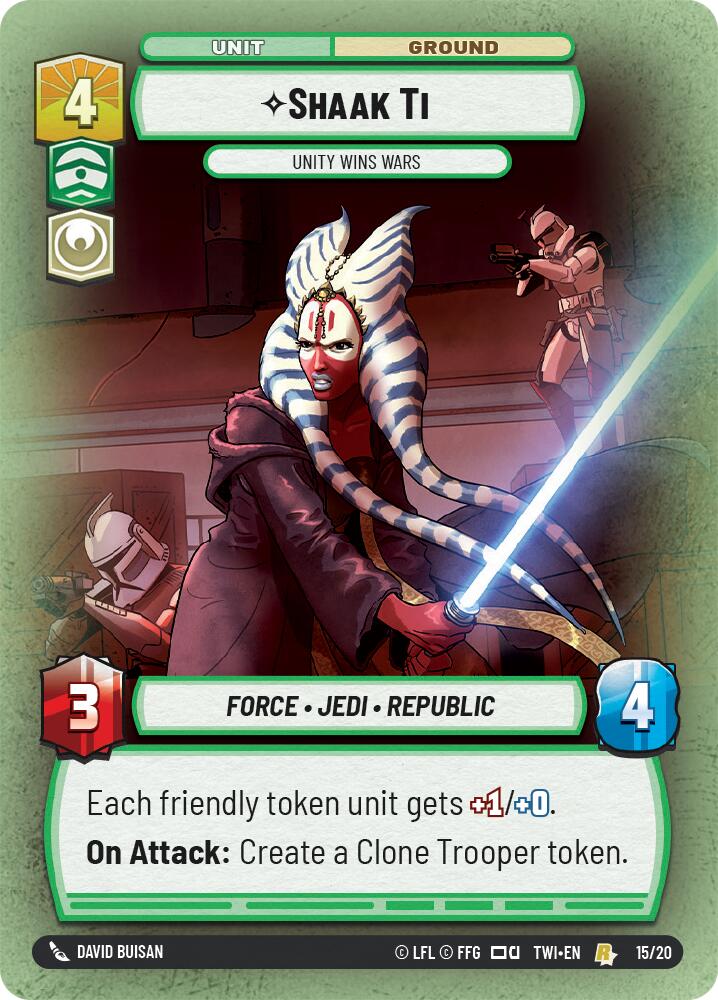 Shaak Ti - Unity Wins Wars (15/20) (15/20) [Twilight of the Republic: Weekly Play] | Eastridge Sports Cards & Games