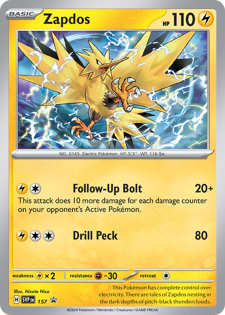 Zapdos (157) [Scarlet & Violet: Black Star Promos] | Eastridge Sports Cards & Games