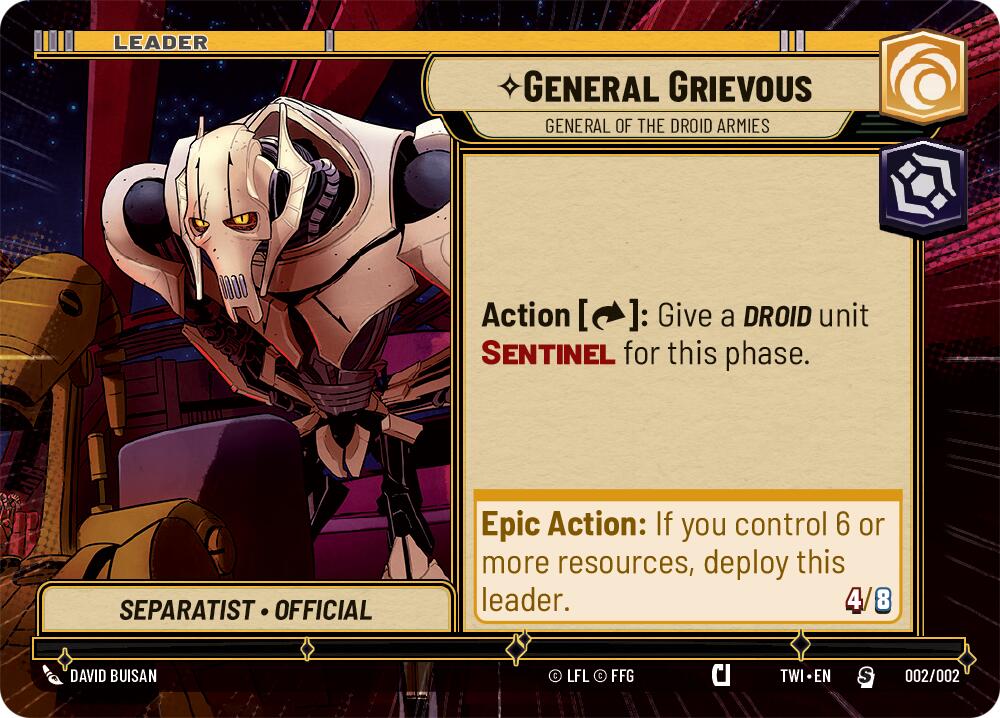 General Grievous - General of the Droid Armies (002/002) (Hyperspace) (Prerelease Promos) (002/002) [Shadows of the Galaxy Promos] | Eastridge Sports Cards & Games