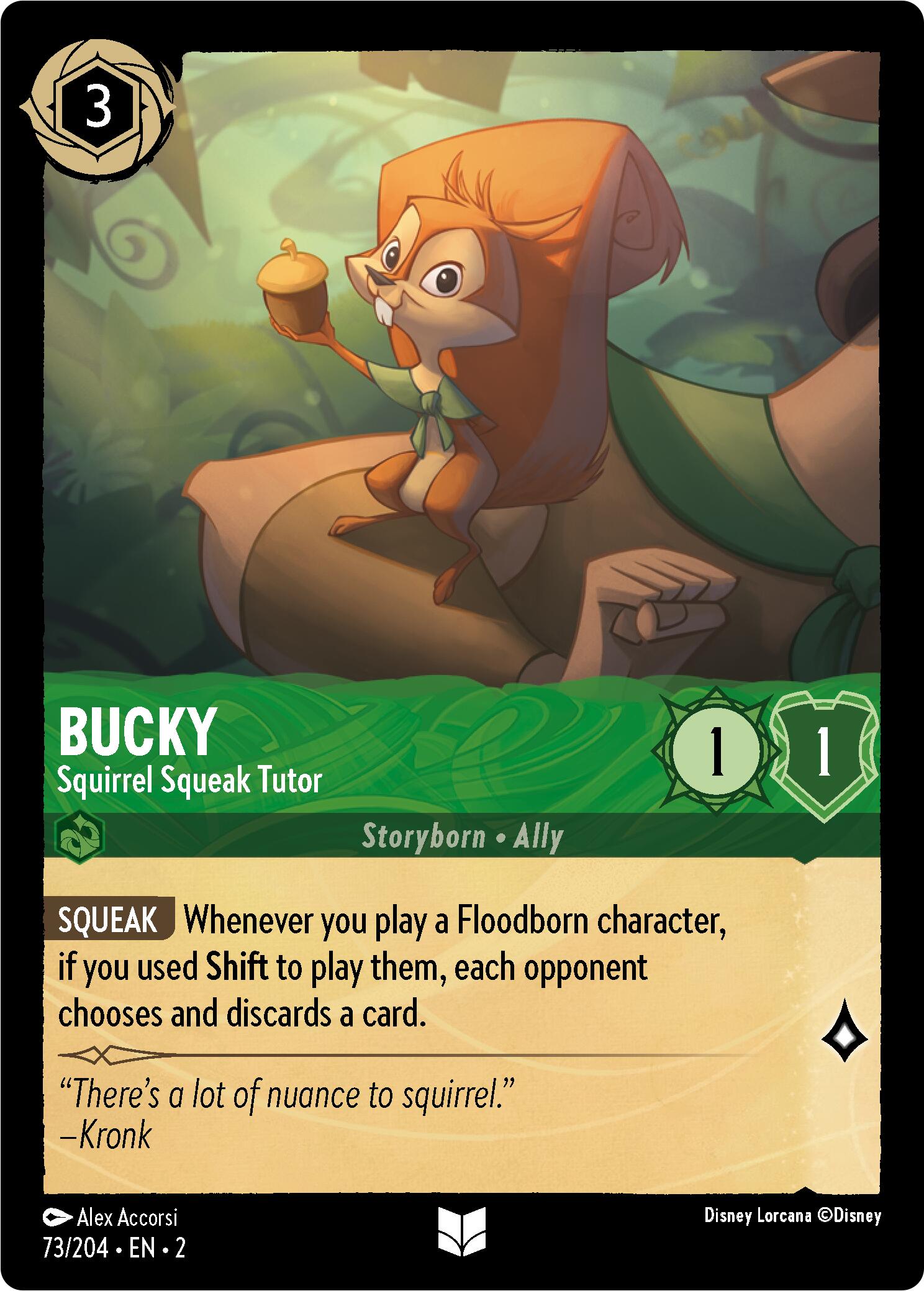 Bucky - Squirrel Squeak Tutor (Errata Version) (73/204) [Rise of the Floodborn] | Eastridge Sports Cards & Games