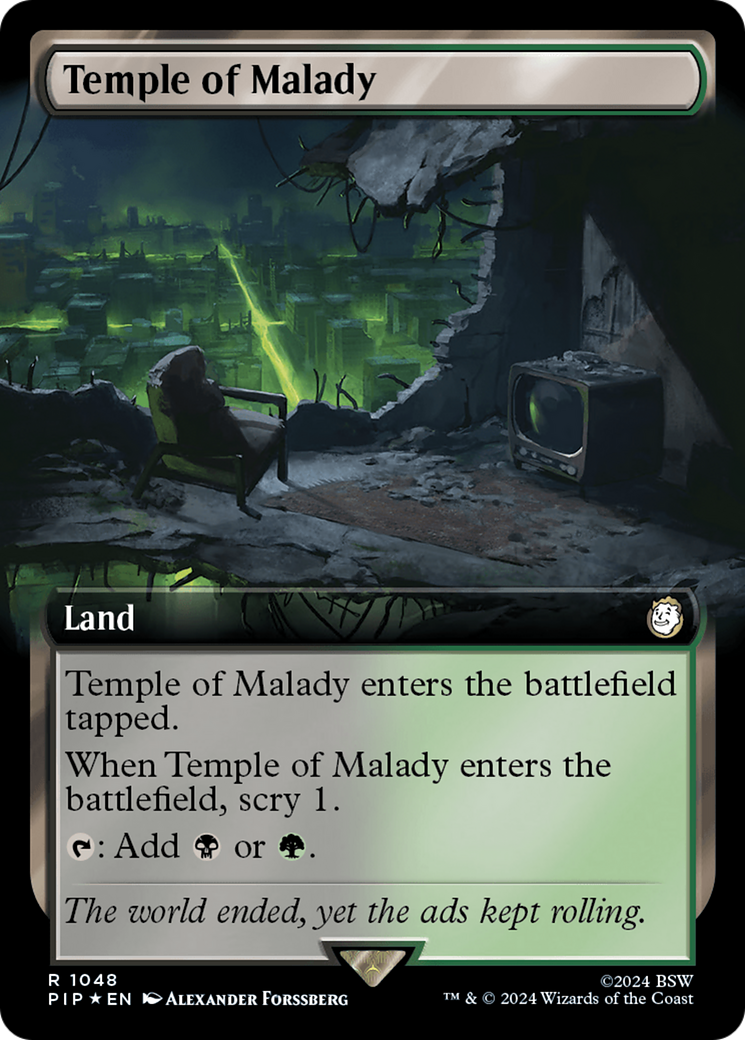 Temple of Malady (Extended Art) (Surge Foil) [Fallout] | Eastridge Sports Cards & Games